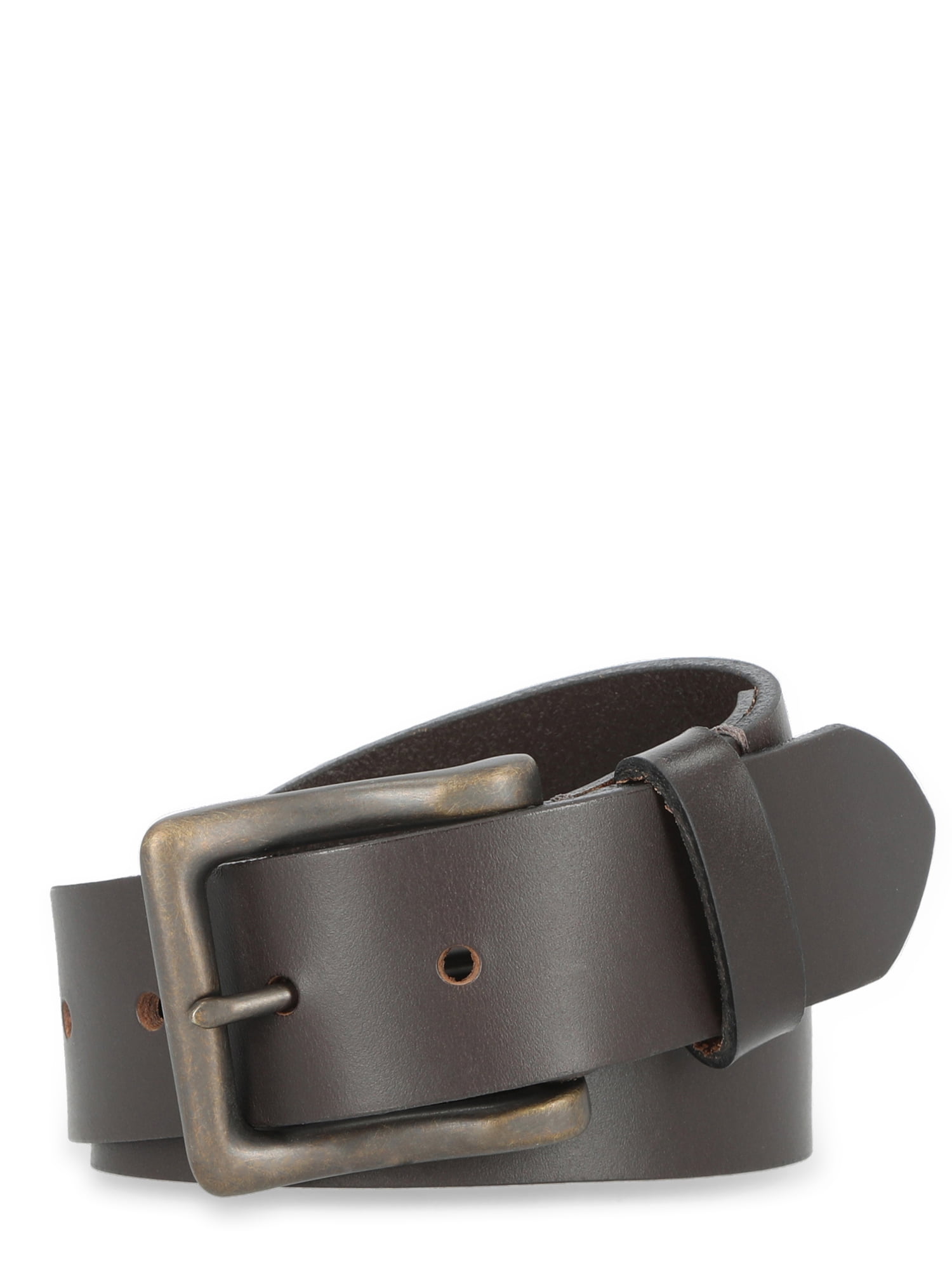George Men's 38MM Leather Casual Dark Brown Belt