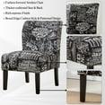 thumbnail image 3 of Roundhill Furniture Capa Print Fabric Armless Contemporary Accent Chair, Chalkboard Shadow Print, 3 of 10