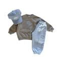 thumbnail image 4 of Futezty Toddler Boys Girls Clothes Fall Winter Outfit Sets, Baby Boy Girl Long Sleeve Round Neck Letter Print Stretch Waistband 6M 9M 12M 2T 3T 4T 2 Piece Everyday, 4 of 8