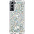 thumbnail image 2 of Samsung Galaxy S21 5G Case, Bling Glitter Liquid Clear Case Floating Quicksand Shockproof Protective Sparkle Silicone Soft TPU Case for Samsung Galaxy S21 5G, 2 of 5