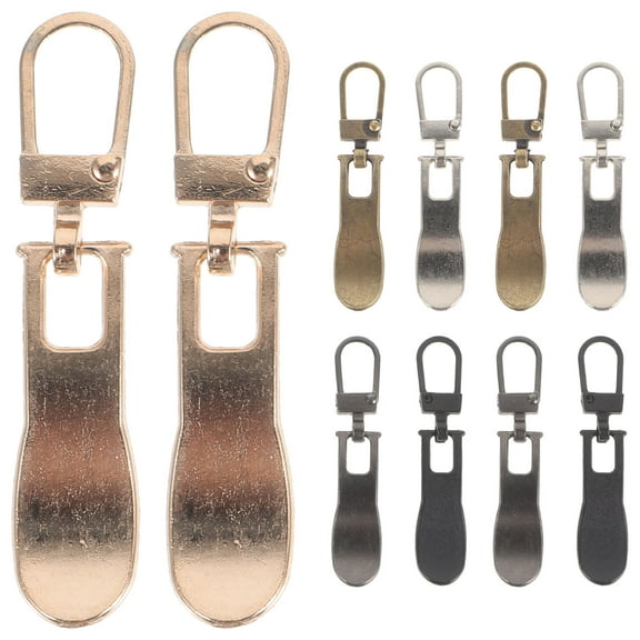 REACHISE 10 Metal Zipper Sliders for Coat Jacket Purse Sewing Bag Repair