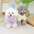 thumbnail image 3 of Yidarton Ice Cream Two-legged Velvet Double-sided Cotton Wool Soft Warm Dog Clothes Pet Clothing Autumn And Winter New purple, 3 of 9