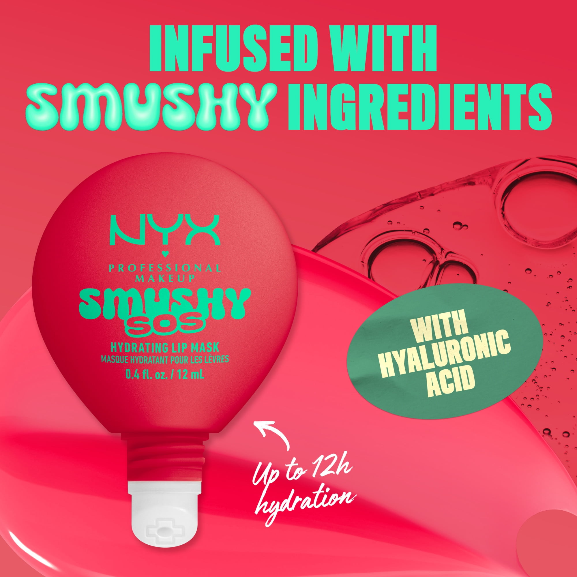 NYX Professional Makeup Smushy SOS, Masque à Lèvres Hydratant