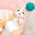 thumbnail image 6 of Paradise Galleries® Adorable Fur-ever Babies, Ping Lau - Sculptor and Artist Designer Doll Collection, 9" Stuffed Animal w/ Teal Yarn Ball, Special Birthday Gift, Ages 3+ - Orange Tabby Kitten, 6 of 9