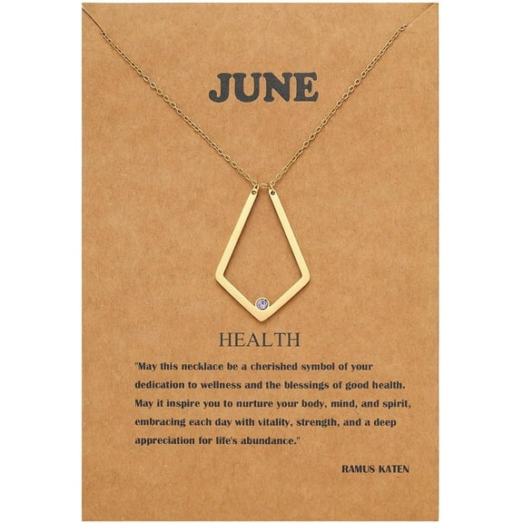 Dainty 14 Gold Plated Ring Holder Necklace Ring Keeper Pendant Necklace With Birthstone For Women Jewelry[o2297]