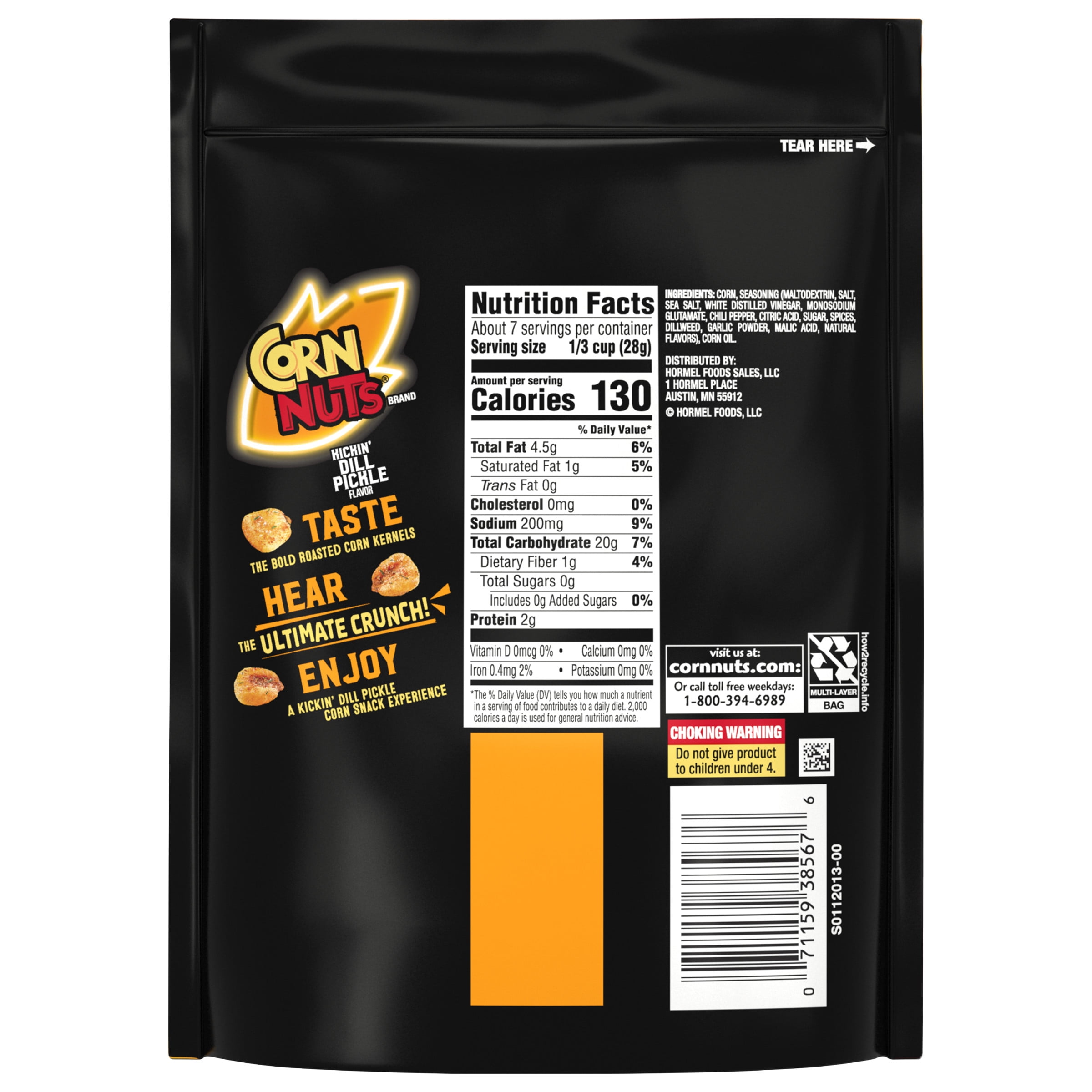 (12 pack) CORN NUTS Kickin Dill Pickle 7oz