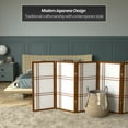 thumbnail image 2 of Red Lantern 3 ft. Short Double Cross Shoji Screen - Walnut - 6 Panels, 2 of 6