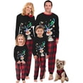 thumbnail image 1 of OAKFashion Pijamas navideños para la familia, pijamas navideños, pijamas a juego para la familia, conjunto de ropa de dormir, pijamas navideños de alce, 1 of 3