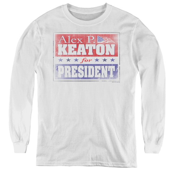 Family Ties Alex For President Youth Long Sleeve T-Shirt White