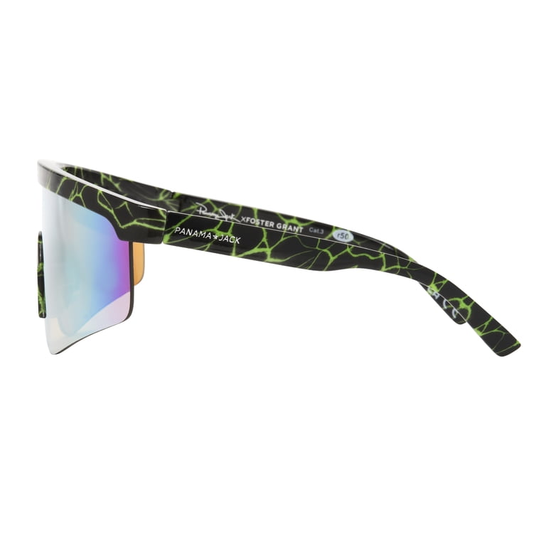 Panama Jack Men's Shield Fashion Sunglasses Black - Walmart.com