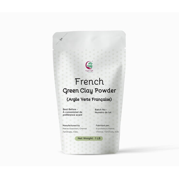 Mascarilla desintoxicante French Green Clay Powder de Yogi's Gift, 454 g