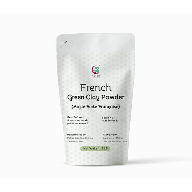 Mascarilla desintoxicante French Green Clay Powder de Yogi's Gift, 454 g