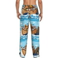 thumbnail image 3 of Easygdp Animals on Noah's Ark Floating Men's Pajama Pant, Sleep Elastic Waistband Lounge Pants - XX-Large, 3 of 9