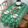thumbnail image 2 of St. Patricks Day Tablecloth Shamrock Tablecloth 60"x84", Waterproof ST Patrick Day Decorative Vinly Table Cloth Irish Tablecloth for Oval Table, 2 of 6