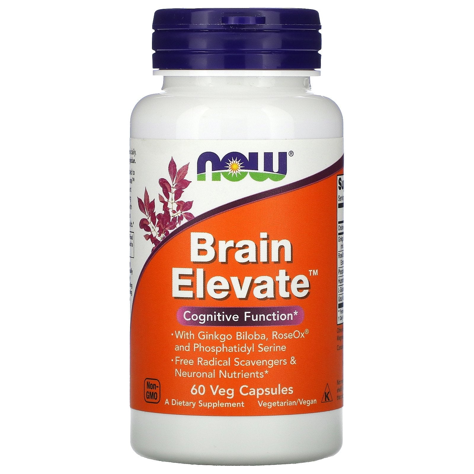 NOW Foods Brain Elevate, 60 Veg Capsules
