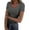 Dark Gray, variant on Essential Ribbed Knit Tee for Women Scoop Neck Short Sleeve Fitted Basic Top Summer Casual Slim Shirt M Size Beige
