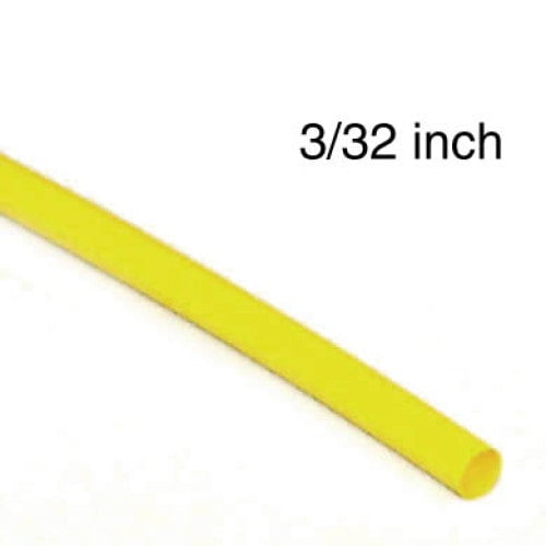 PLF100-3/32-YEL-4 - TUBING HST 3/32INX4FT SW YEL 2:1 600V 125C
