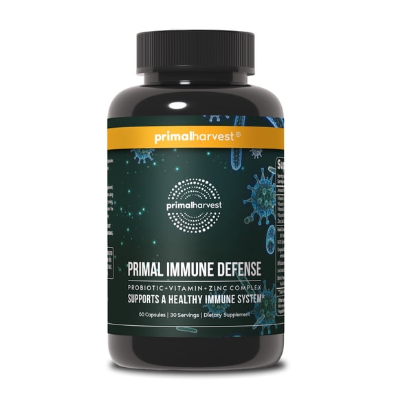 Primal Harvest Primal Immune Defense 10-in-1 Immune Support Supplement, 60 Capsules