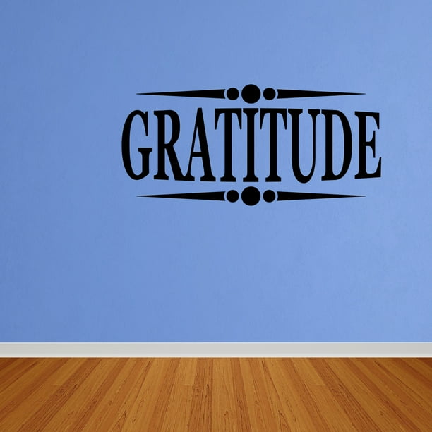 Wall Decal E Gratitude Scroll Art Lettering