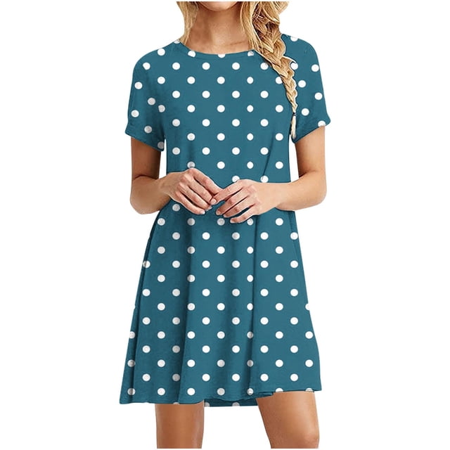 Amzcrzy Robe Midi Décontractée pour Femmes, Robe d'Été de Plage à Rayures, Robe T-Shirt Graphique à Manches Courtes, Col Rond, Robe Hawaïenne de Vacances, Robes d'Été Fluides P-2TG