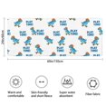 thumbnail image 3 of Dinosaur and Skateboard White Pattern Non Slip Microfiber Bathroom Rugs, Soft Rubber Backing Bath Mats for Bathroom Floor Tub and Shower,24"x60", 3 of 5