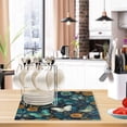 thumbnail image 2 of Qxltty Peacock Butterfly Leather Drying Mat for Kitchen Countertops Coffee Mats Hide Stain Quickly Absorbs Water Tableware Decor, 2 of 6