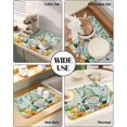 thumbnail image 6 of Easter Gnomes Dish Drying Mat for Kitchen Counter, Super Absorbent Quick Dry Coffee Bar Mat Pad Thin Diatomaceous Sink Mat Non Slip Dish Drainer Mat 16x18 Spring Floral Botanical Colorful Eggs Teal, 6 of 6