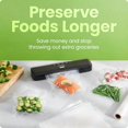 thumbnail image 3 of Food Vacuum Sealer Machine Compact Vacuum Sealer with Moist and Dry Settings Perfect for Sous Vide Storage and Freezer One-Touch Operation Vacuum Storage Bags Included Black, 3 of 7