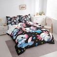 thumbnail image 3 of Homewish Kawaii Axolotl Child Twin Bedding Sets 7-Piece, Blue Pink Cute Animal Bedding Comforter Set, Cartoon Stars Print Reversible Sheet Sets, Ultra Soft Bedroom Decor, 3 of 7