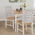 thumbnail image 5 of Farmhouse Grey Chair Back Covers, Removable Chair Covers for Dining Chairs Set of 8, Washable Chairs Slipcovers Back Seat Protector for Wedding Party 19"x20", 5 of 9