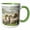 Green/White, variant on 3drose, Warm and Fuzzy Canada Geese Goslings Crowd Together., 15oz Mug