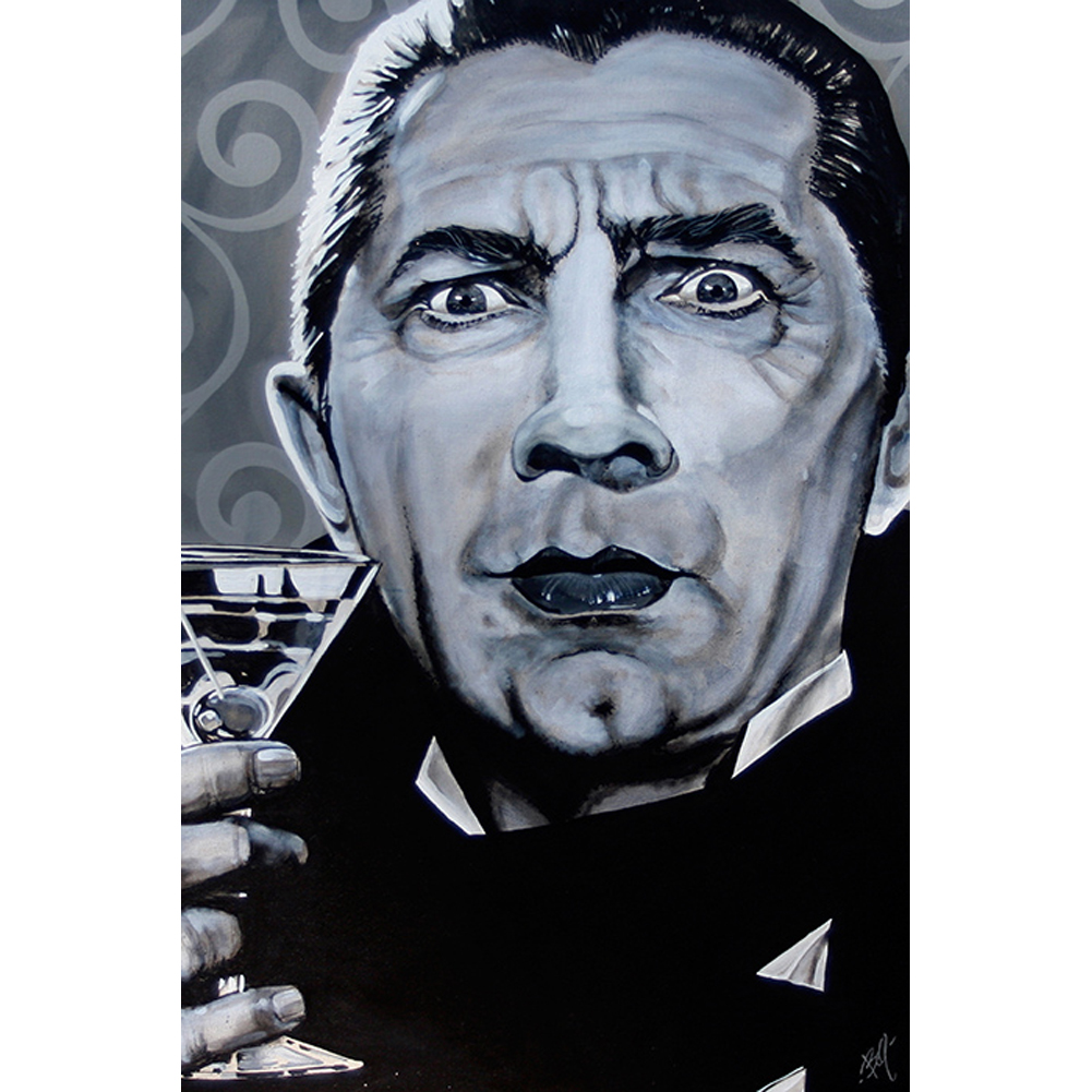 I Never Drink Wine Fine Art Print by Mike Bell Dracula Martini Bela