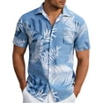 thumbnail image 2 of Hawaiian Shirt for Men Summer Short Sleeve Relaxed Fit Button Down Lapel Collar Tropical Beach Shirts Vacation Outfits, 2 of 5