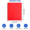 thumbnail image 2 of DONGHEHH Plastic Pocket Folders with Prongs, 2 Pocket File Folder, Fastener, Letter Size, Red, 2 of 4