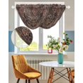 thumbnail image 3 of Waterfall Valances for Windows, Retro Boho Kitchen Sheer Valance Curtains, Modern Geometric Abstract Art Aesthetics Rod Pocket Elegant Swag Valances for Living Room Bedroom, 47.2"x38.5", 1 Panel, 3 of 8