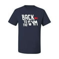 thumbnail image 2 of Wild Bobby, Back to The Gym Movie Logo Parody, Gym/Workout, Men Graphic Tee, Navy, Medium, 2 of 4