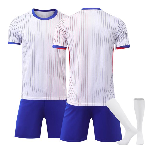 2425 Away Jerseys Sports Team Uniform Set Football Training Suit Set Three-piece Sets No Numbers Adult M #126G
