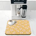 thumbnail image 2 of Washable Rubber Daisy Cute Floral Dish Drying Mats for Kitchen Counter Home Large Coffee Bar Pad Accessories and Decor for Utensils Stemware 16''x18'', 2 of 7