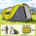 thumbnail image 3 of Outsunny 4 Person Camping Tent Automatic Pop Up Tent with Carry Bag Doors, 3 of 10