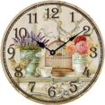 thumbnail image 1 of Silent Quartz Movement Lavender Vase Cage Clock, Broad Application Decorative Wall Clock for Various Locations, 1 of 5