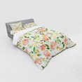 thumbnail image 2 of Ambesonne Floral Bedding Set 4 Pcs, Flower Petals Blossoms, Queen, Coral Fern Green White, 2 of 2