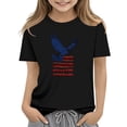 thumbnail image 2 of Boys & Girls 2-14Y Loose Crew Neck Short Sleeve Tee Casual 2026 Summer Independence Day Graphic Black 11-12 Years, 2 of 5