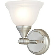 Hardware House 1-Light Bathroom Wall Fixture, Brushed Nickel