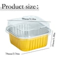 thumbnail image 3 of Cozeii Mini Square Cake Pans with Lids, 3.5 Inch Aluminum Foil Pans Disposable Cake Pans for Party Picnics Muffins Cupcakes (Gold）, 3 of 5
