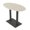 Lakeland Salt w/Black Base, variant on Boat Oval Bistro Height Meeting Table Double Metal Base 34x70 Bar Table