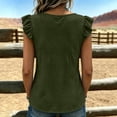 thumbnail image 4 of Ashirexll Tops for Women Trendy Casual Loose Fashion Sleeveless V-Neck Button Up Pullover Top for Summer, 4 of 5