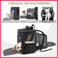 thumbnail image 4 of Lekesky - Large Cat & Dog Backpack Carrier (Up to 25Lbs) - Expandable, Airline Approved, Safety Leash, 3 Sizes | Black, 4 of 6