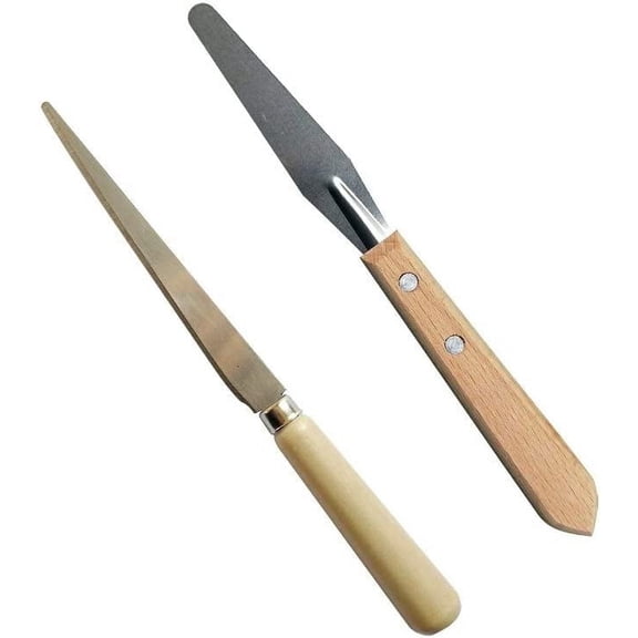 COMIART Wood Handle Pottery Ceramic Polymer Clay Sculpture Modeling Fettling Knife