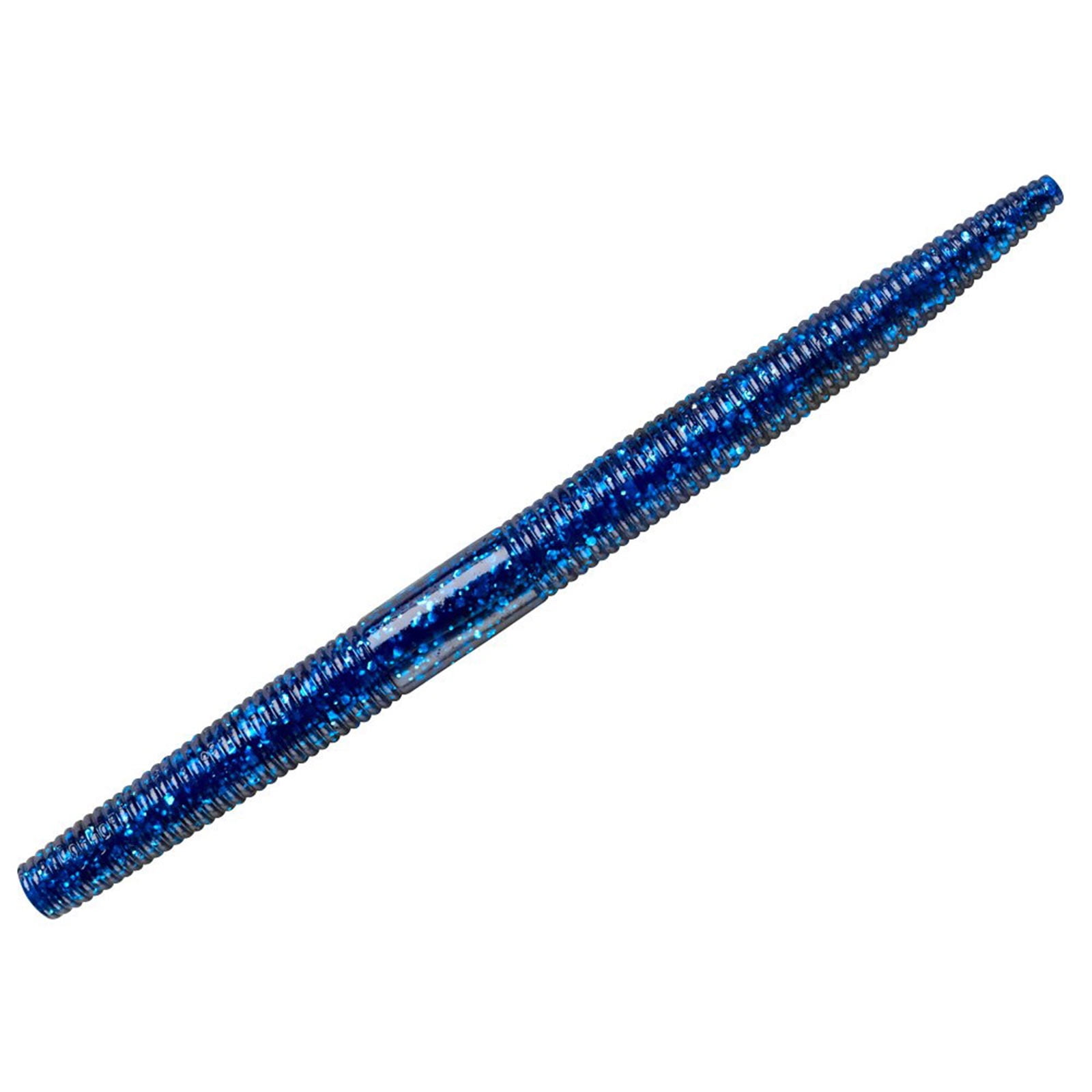 Yum 4" Dinger Soft Plastic Fishing Worm Pack Black Blue Laminate of 10