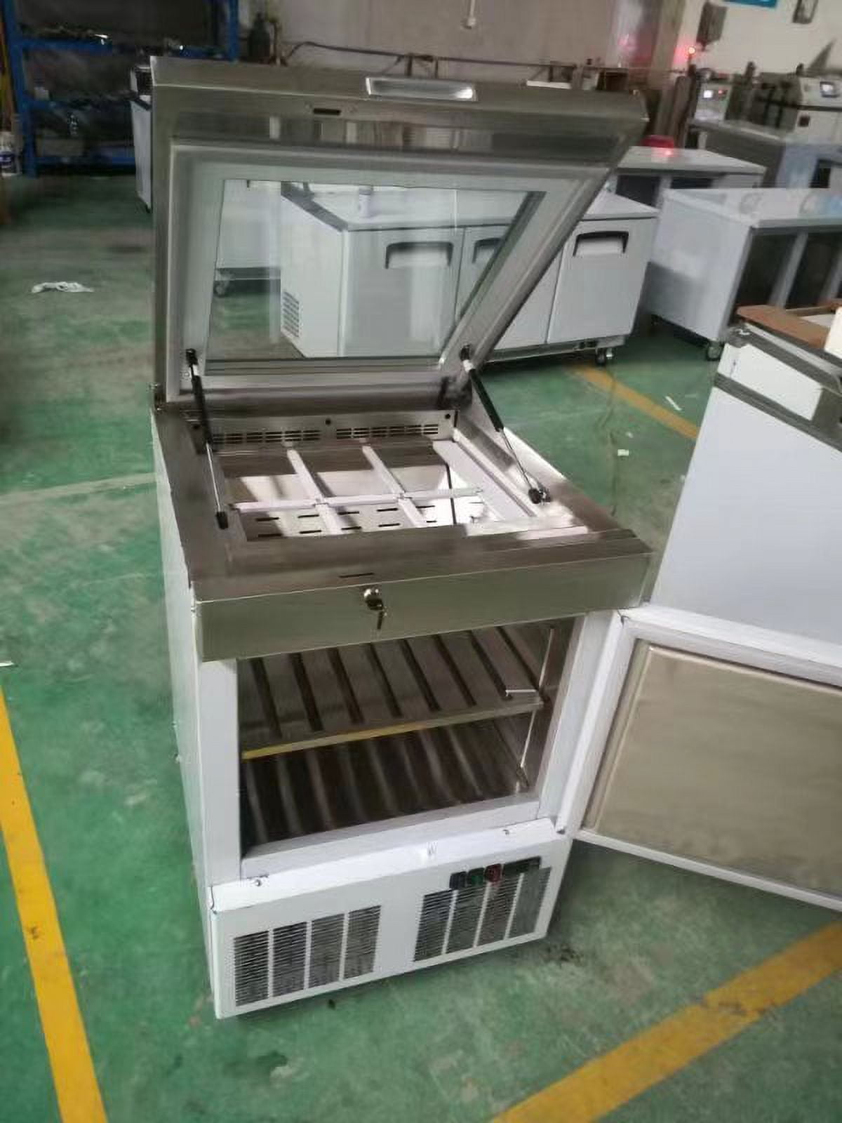 Kolice Commercial Desktop 6 Drums Ice Cream Display Showcase Freezer,Tabletop Ice Cream Display Freeze